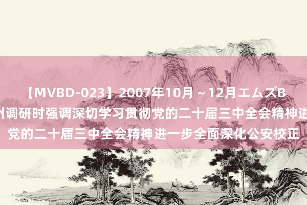 【MVBD-023】2007年10月～12月エムズBEST4時間 王小洪在贵州调研时强调　　深切学习贯彻党的二十届三中全会精神　　进一步全面深化公安校正