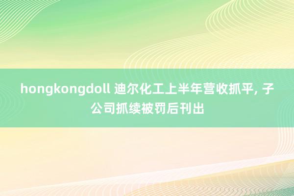 hongkongdoll 迪尔化工上半年营收抓平, 子公司抓续被罚后刊出